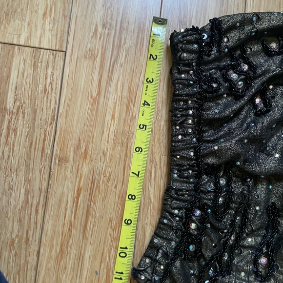 Black with brown accents shimmery belly dance costume. - Picture 4 of 15